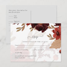 Budget Burgundy Orange Fall Floral Wedding