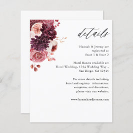 Budget Burgundy & Pink Floral 8B Boho Details