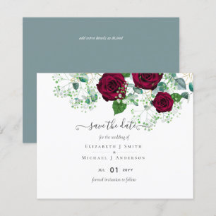 BUDGET Burgundy Rose Eukalyptus Wedding