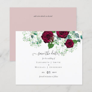 BUDGET Burgundy Rose Eukalyptus Wedding