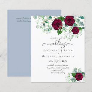 BUDGET Burgundy Rose Eukalyptus Wedding