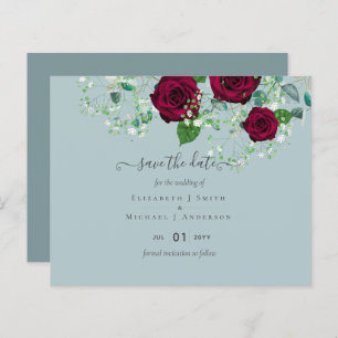 BUDGET Burgundy Rose Eukalyptus Wedding
