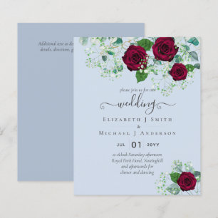BUDGET Burgundy Rose Eukalyptus Wedding