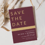 Budget Burgundy Save the Date Elegant Gold Flyer<br><div class="desc">Budget Hochzeit Eleganter Burgund und Gold speichern Sie die Datumskarten. Die Save the Date-Karten enthalten eine moderne,  handgeschriebene,  kursive Schriftzeichen-Typografie,  die elegant,  einfach und modern nach einem einfachen Hochzeitstag-Fest zu verwenden sind.</div>