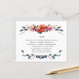 Budget Burnt Orange Green Wedding Einladungen