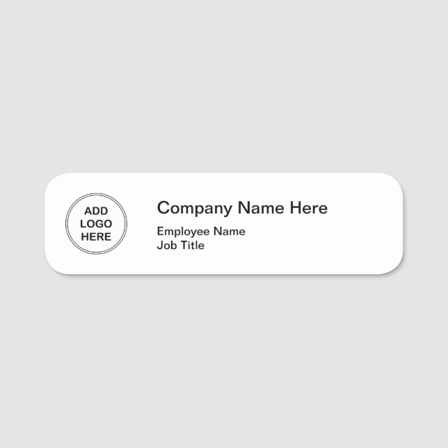 Budget Business Hinzufügen Ihres Logo-Tag-Designs Namensschild (Vorderseite)