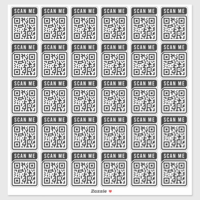 Budget Business Scan Me QR Code Modern einfach Aufkleber (Blatt)