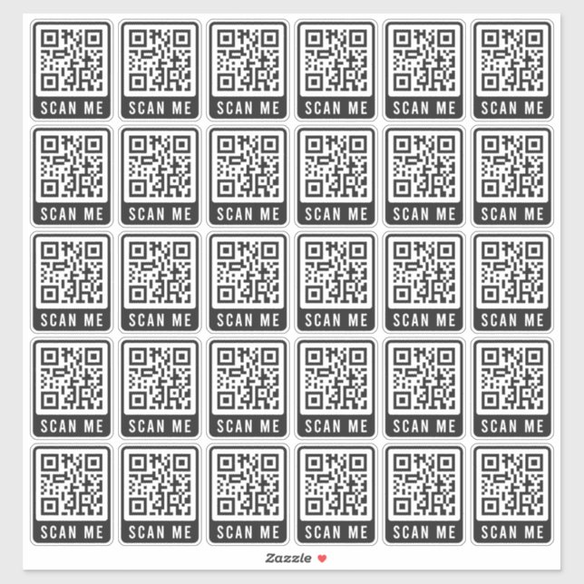 Budget Business Scan Me QR Code Modern einfach Aufkleber (Blatt)
