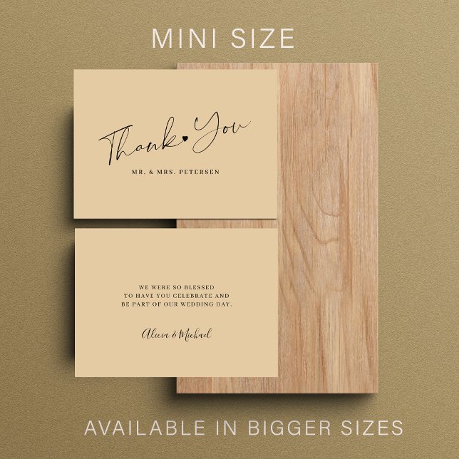 Budget Butter gelbe Hochzeit danke Drehbuch Mitteilungskarte (Von Creator hochgeladen)