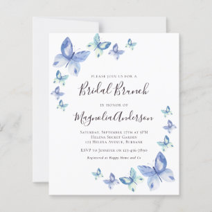 Budget Butterfly Bridal Brunch Einladung