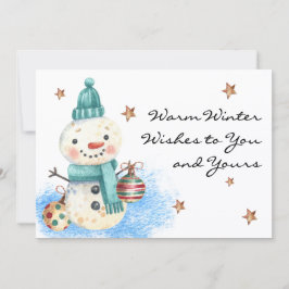 Budget Buy || Custom Winter Wishes Merry Christmas Feiertagskarte