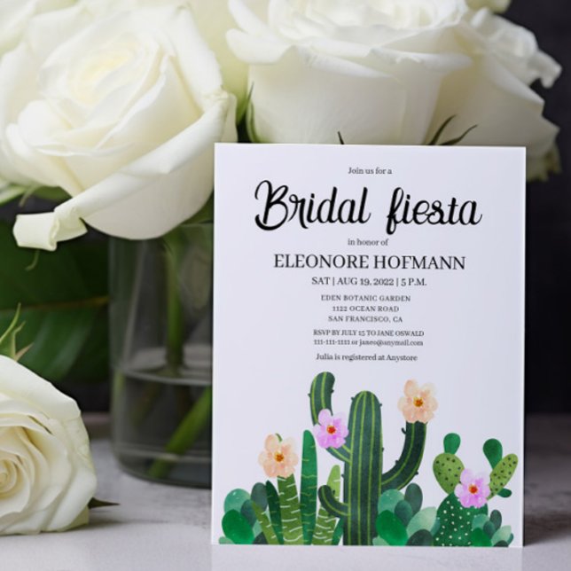Budget Cacti Blume Bridal Fiesta Einladung (Von Creator hochgeladen)