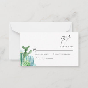 Budget Cacti Pflanze Greenerity Wedding RSVP Card Mitteilungskarte