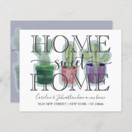 Budget Cactus Watercolor Neue Zuhause Ankündigung