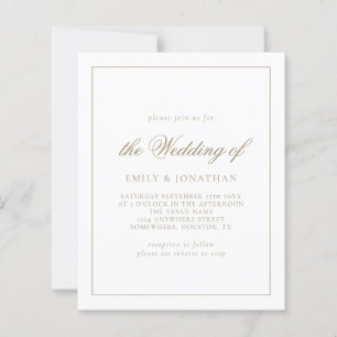 Budget Calligraphy Champagne Gold Wedding laden