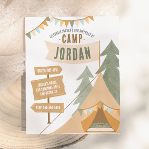 Budget Camping Thema Outdoor Boy Geburtstagsparty