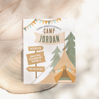 Budget Camping Thema Outdoor Boy Geburtstagsparty