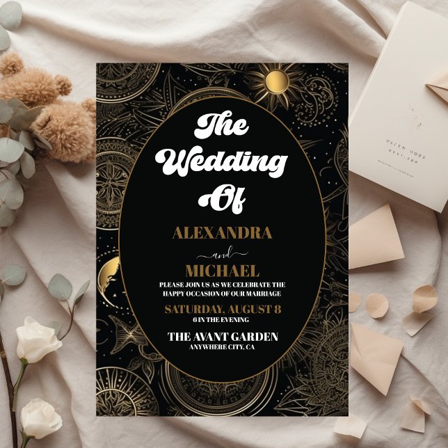 Budget Celestial Black Gold Wedding (Von Creator hochgeladen)