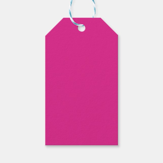 BUDGET CERISE PINK Moderne Core Wedding Geschenkanhänger (Vorderseite)
