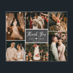 Budget Chalkboard Collage Wedding Vielen Dank Flyer<br><div class="desc">Moderne, rustikale Chalkboard Handschrift Script Multi Foto Collage Hochzeit Danke Foto billigen (Budget) Flyer. Stilvolle Hochzeitsvorlage mit sechs (6) Foto auf der Vorderseite und einem (1) Foto auf der Rückseite. Mit dem Text "danke" in einer Wirblen Hand geschrieben Kalligraphie Skript-Schriftart in Weiß auf dunkelgrau oder schwarz Farbe chalkboard/schwarze Tafel Hintergrund....</div>