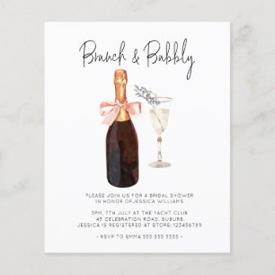 Budget Champagne Brunch & Bubbly Brautparty Flyer