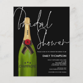 Budget Champagne Flasche Script Black Brautparty