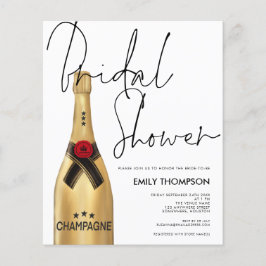 Budget Champagne Flasche Script Gold Brautparty