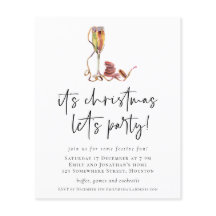 Budget Champagne Weihnachten Lasse Party Einladung