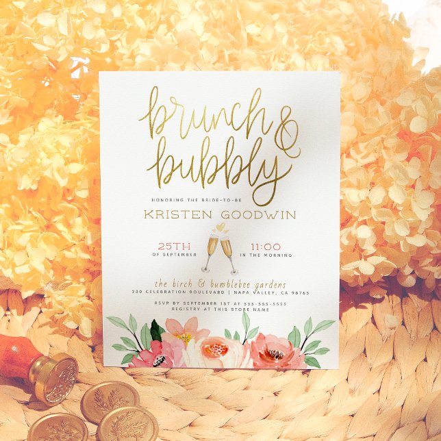 Budget Champagner Herz Gold Brunch & Bubbly Bridal (Von Creator hochgeladen)