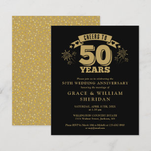 Budget Cheers Zum 50. Jubiläum Einladung