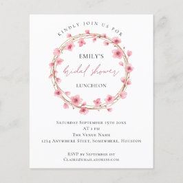 Budget Cherry Blossom Bridal Dusche Einladung