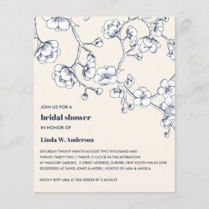 BUDGET Cherry Blossom Navy Creme Elfenbein