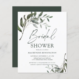 BUDGET Chic Eucalyptus Bridal Dusche Einladung