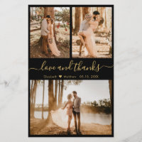 Budget Chic Fotocollage Hochzeit Danke Flyer