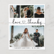 Budget Chic Fotocollage Hochzeit Danke Flyer