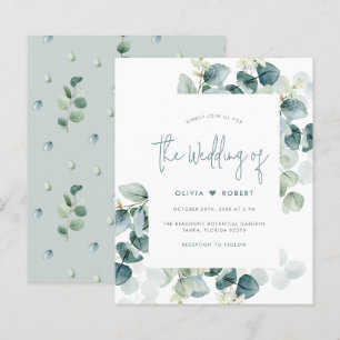 Budget Chic Moderne Eukalyptus Grüne Hochzeit