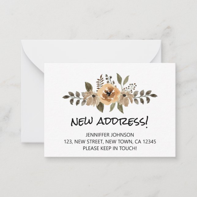 Budget & Chic New Address Moving Announcement Card Mitteilungskarte (Vorderseite)