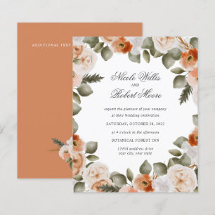 Budget Chic Orange Ivory Sage grüne blumenreiche H