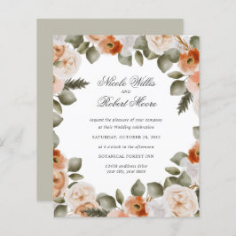 Budget Chic Orange Ivory Sage grüne blumenreiche H