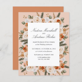 Budget Chic Orange Ivory Sage grüner Rahmen Hochze