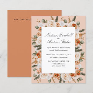 Budget Chic Orange Ivory Sage grüner Rahmen Hochze