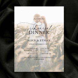 Budget Chic Script Foto Probe Dinner Einladungspostkarte