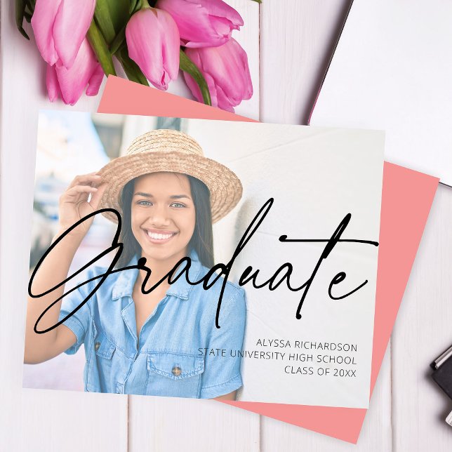 Budget Chic Script H Foto Graduation Party Pink (Von Creator hochgeladen)
