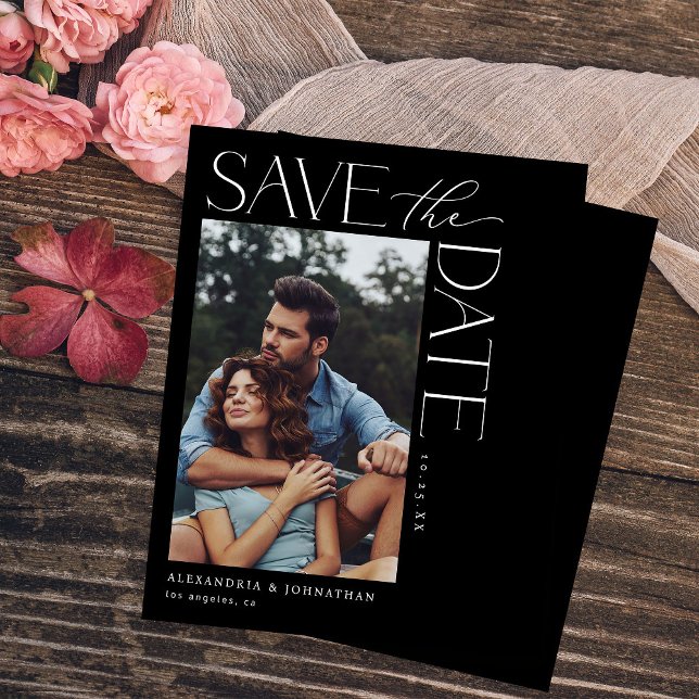 Budget Chic Stilvolles Mod-Foto Save the Date 2 Bl (Von Creator hochgeladen)