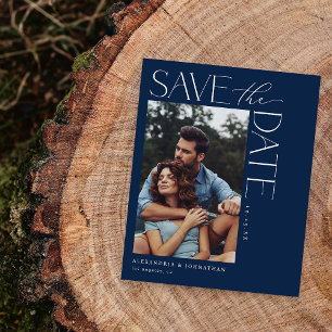 Budget Chic Stilvolles Mod-Foto Save the Date 2 Na Flyer