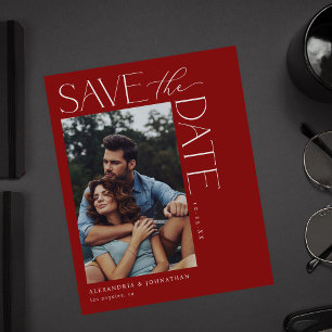 Budget Chic Stilvolles Mod-Foto Save the Date 2 Ro Flyer