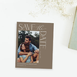 Budget Chic Stilvolles Mod-Foto Save the Date 2 Ta Flyer