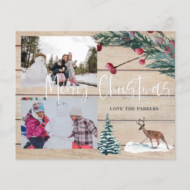 Budget Christmas Deer Winter Mutli Foto Flyer (Vorne)