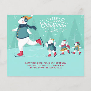 Budget Christmas Polar Bears Ice Skaten Niedlich