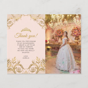 BUDGET Classic Blush Pink Gold Foto Quinceañera